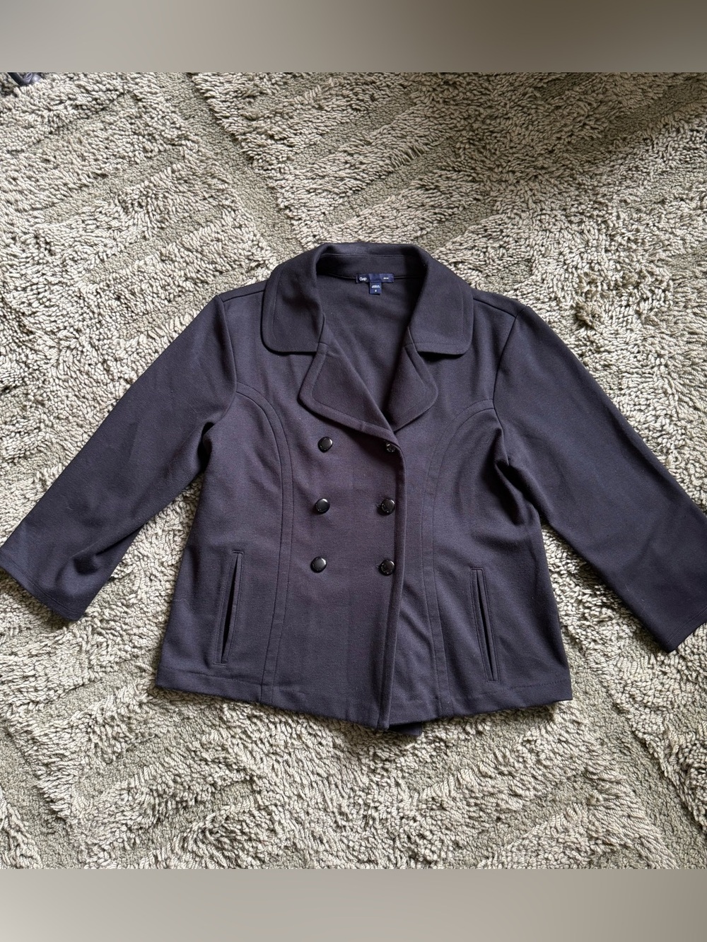 GAP Double Breasted Cropped Knit Blazer
